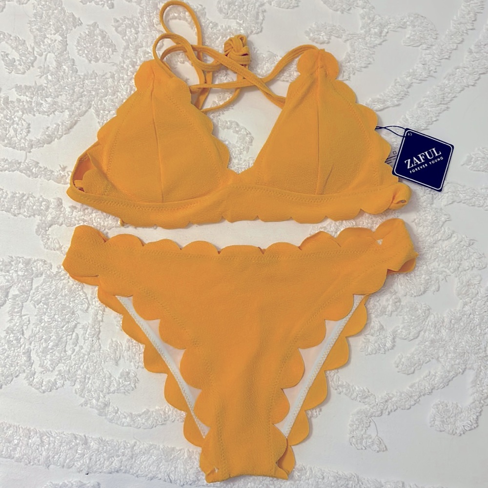 Zaful yellow bikini with tags.